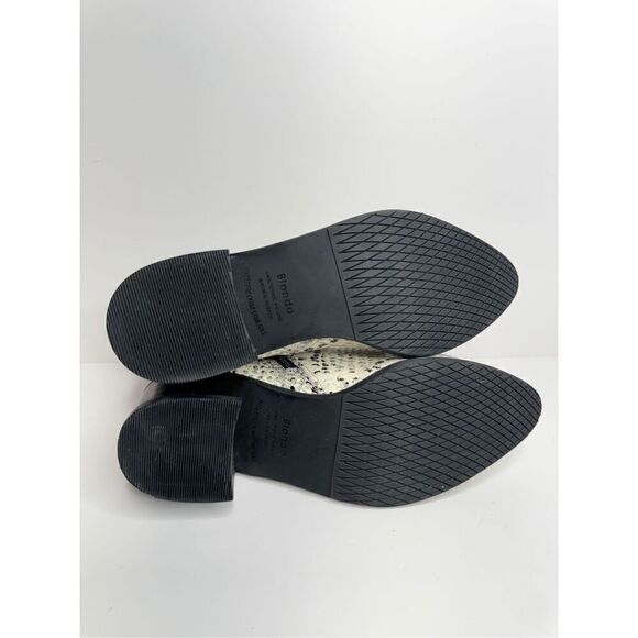 Blondo Ankle Booties Size 6 Snakeskin Embossed Leather Waterproof Block Heel NEW - Picture 9 of 9